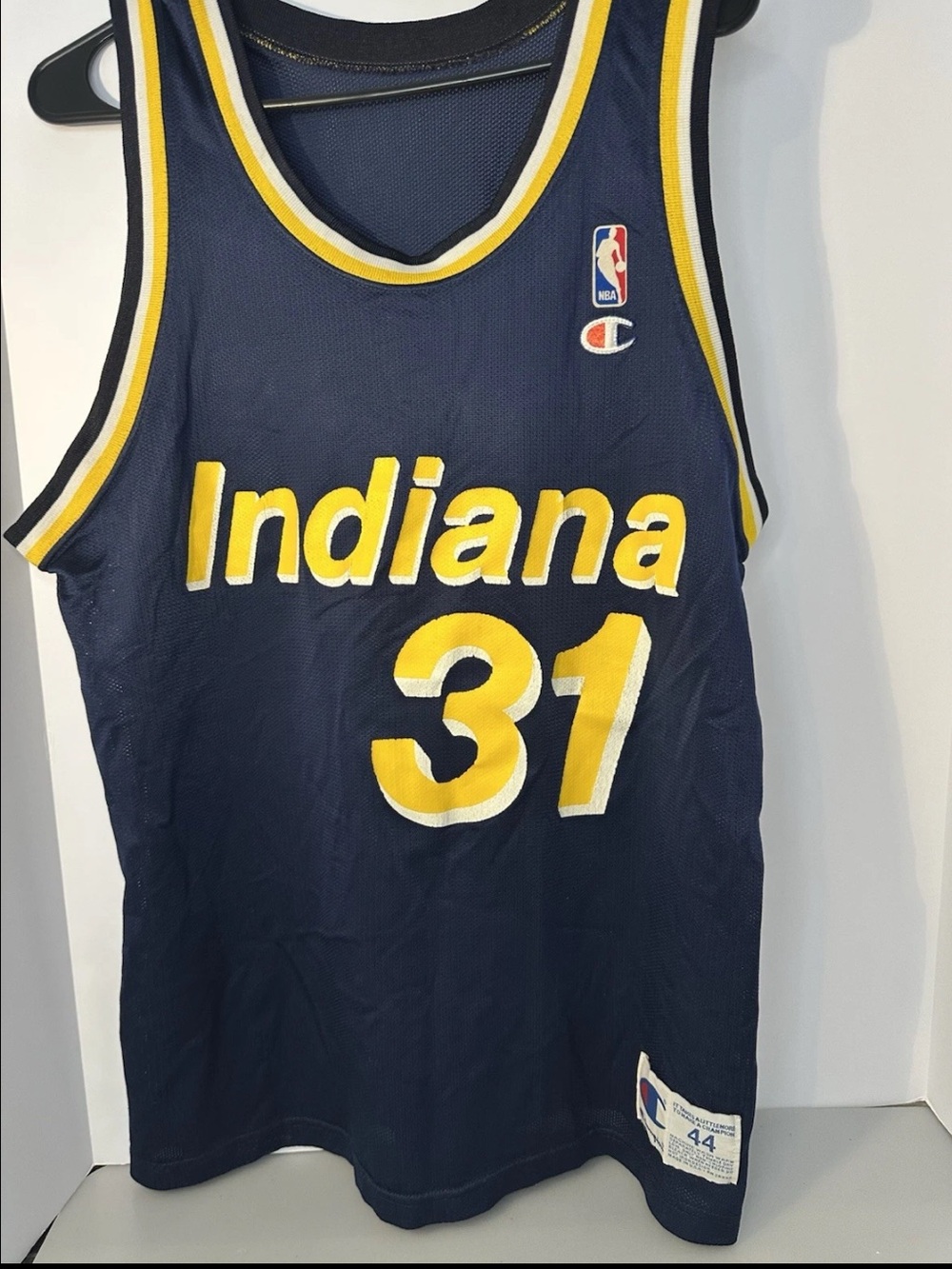 Champion Navy and Yellow Indiana Basketball Jersey #31